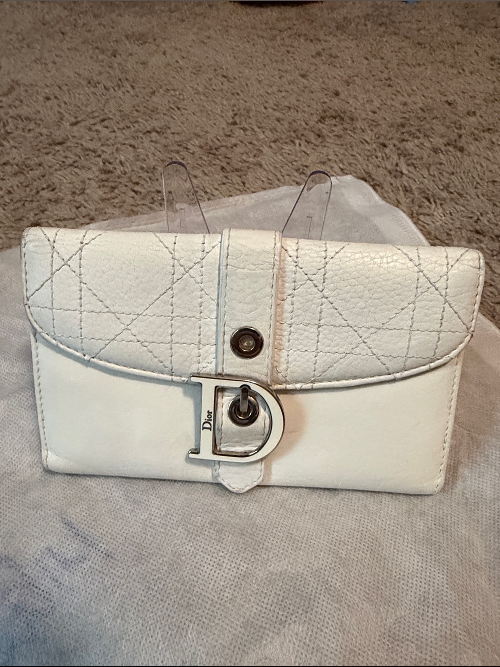 Dior Quilted Cannage Flap Wallet